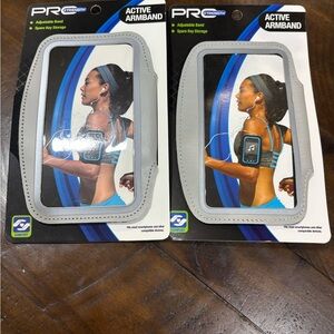 Gray Active Armband with Adjustable Strap Lot of 2